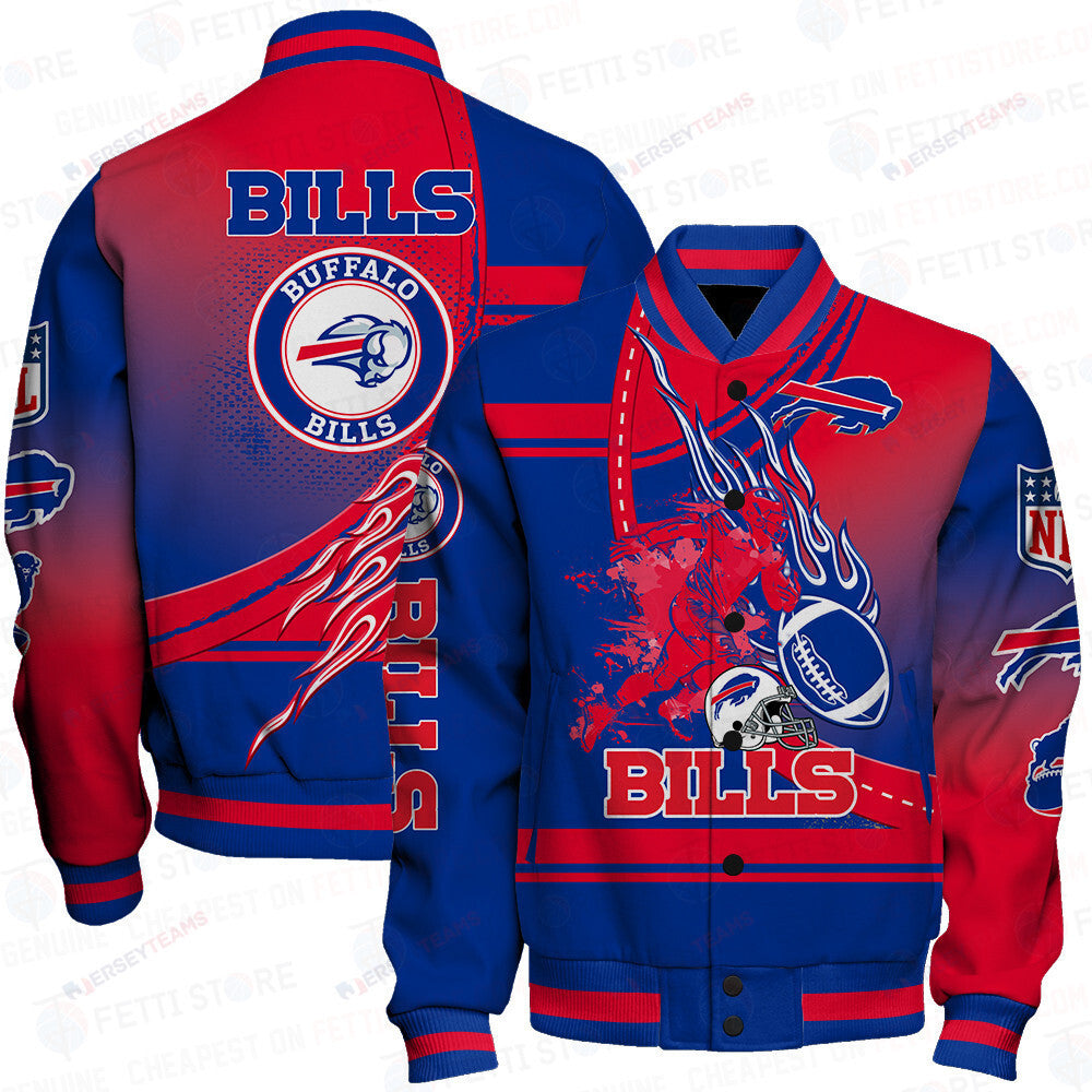 Buffalo Bills American Football League Pattern Varsity Jacket SH1 V3 - All-Over-Printed Jacket