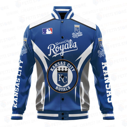 Kansas City Royals Baseball Traditional Pattern AOP Varsity Jacket SH1 - All-Over-Printed Jacket