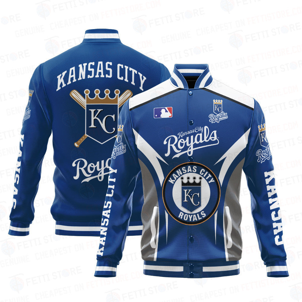 Kansas City Royals Baseball Traditional Pattern AOP Varsity Jacket SH1 - All-Over-Printed Jacket