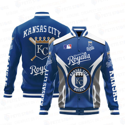 Kansas City Royals Baseball Traditional Pattern AOP Varsity Jacket SH1 - All-Over-Printed Jacket