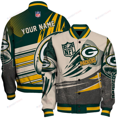 Green Bay Packers - National Football League Customized AOP Varsity Jacket V10 - All-Over-Printed Jacket