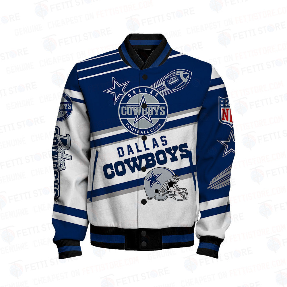 Dallas Cowboys American Football League Pattern Varsity Jacket - All-Over-Printed Jacket
