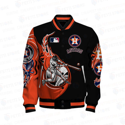 Houston Astros Major League Baseball AOP Varsity Jacket - All-Over-Printed Jacket