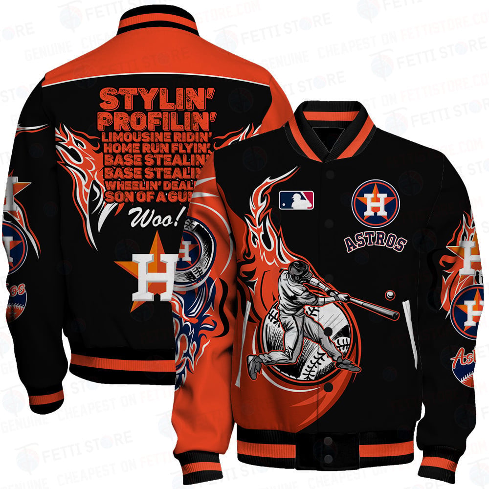 Houston Astros Major League Baseball AOP Varsity Jacket - All-Over-Printed Jacket