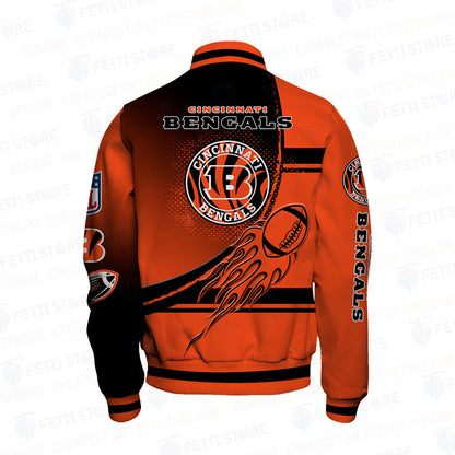 Cincinnati Bengals American Football League Pattern Varsity Jacket SH1 V3 - All-Over-Printed Jacket