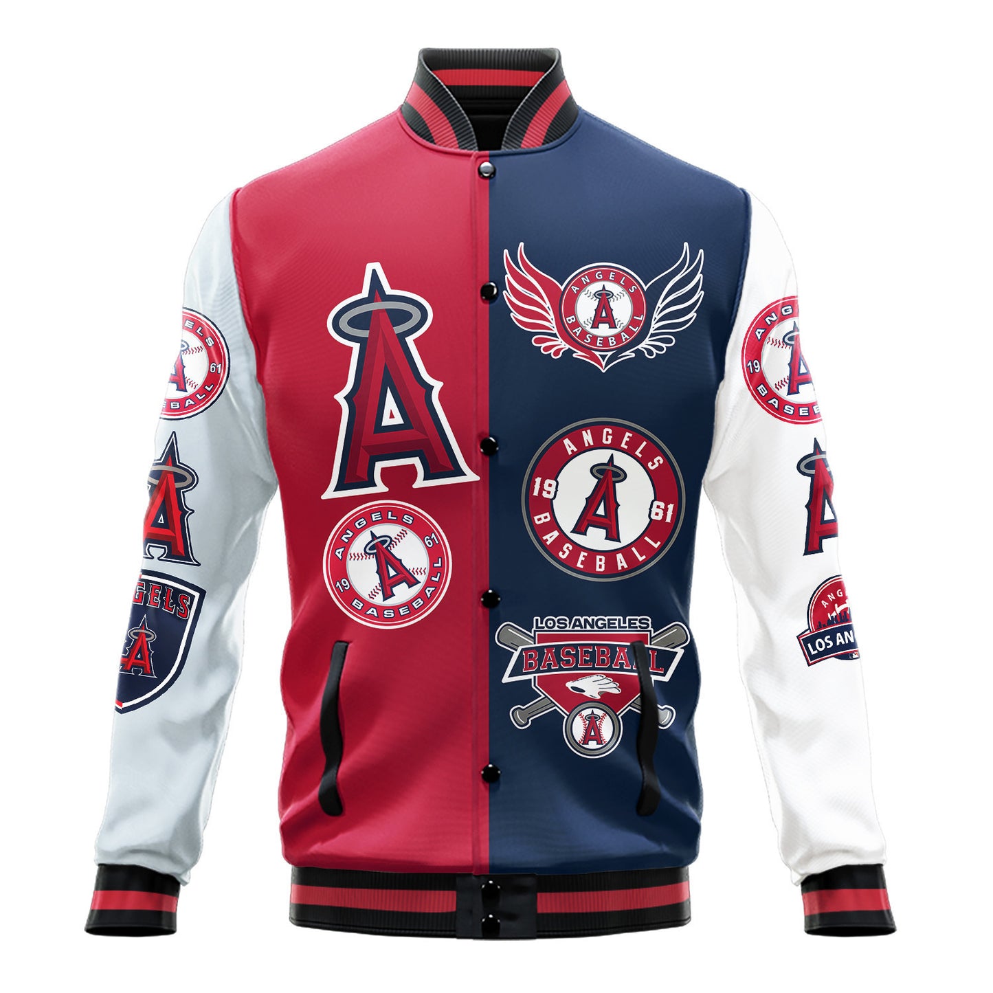 Los Angeles Angels Major League Baseball Varsity Jacket STM V3 - All-Over-Printed Jacket