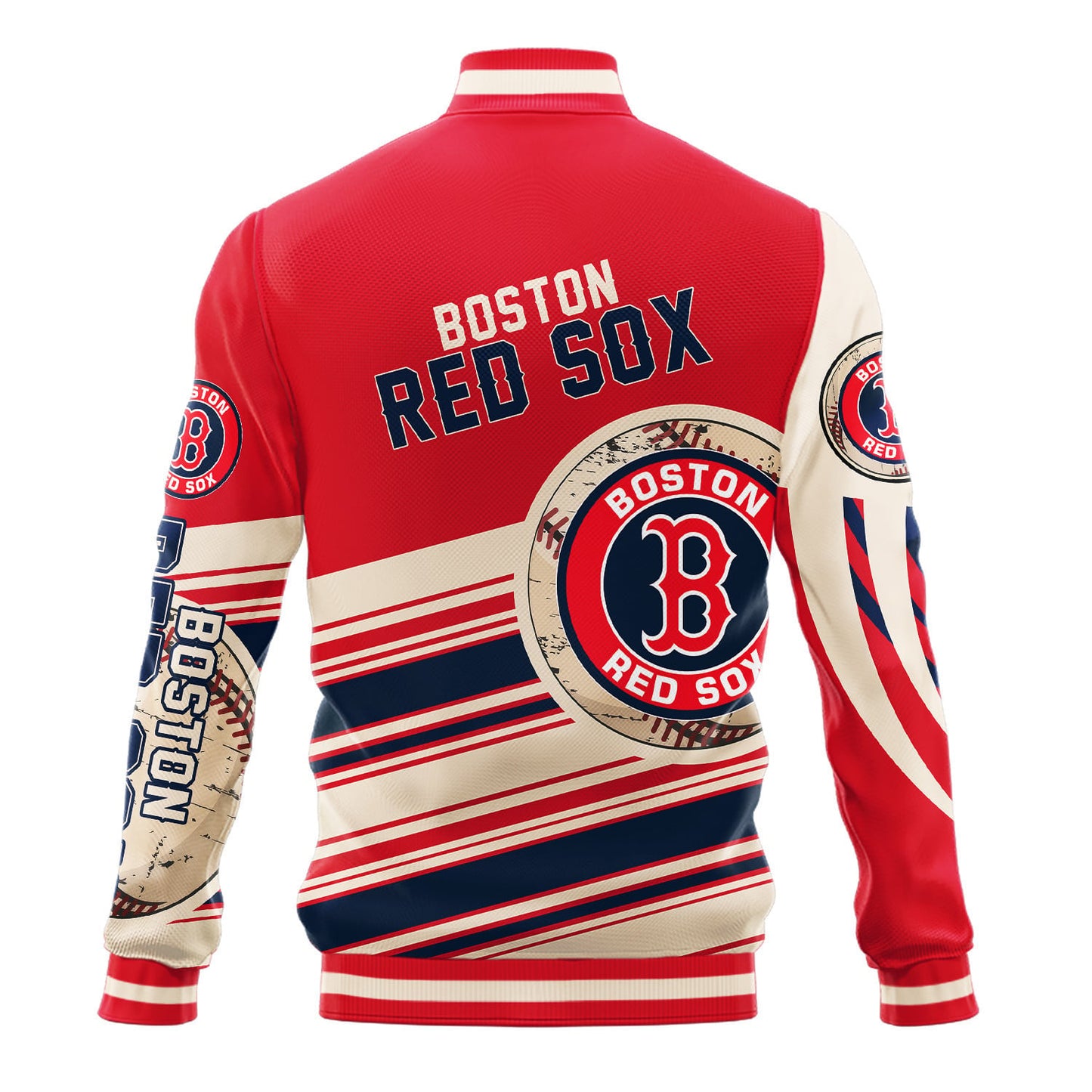 Boston Red Sox - Major League Baseball AOP Varsity Jacket V9 - All-Over-Printed Jacket