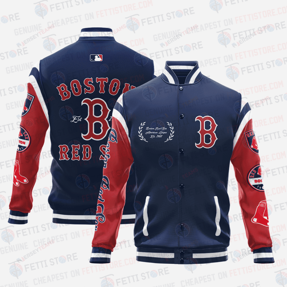 Boston Red Sox Major League Baseball AOP Varsity Jacket SH1 V1 - All-Over-Printed Jacket