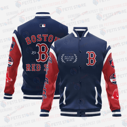 Boston Red Sox Major League Baseball AOP Varsity Jacket SH1 V1 - All-Over-Printed Jacket