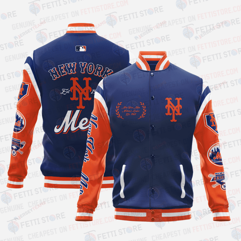 New York Mets Major League Baseball AOP Varsity Jacket SH1 V1 - All-Over-Printed Jacket