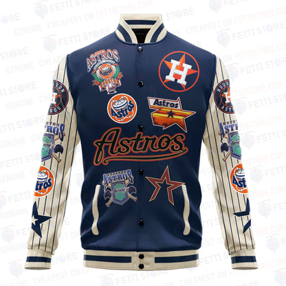 Houston Astros - Major League Baseball AOP Varsity Jacket V6 - All-Over-Printed Jacket