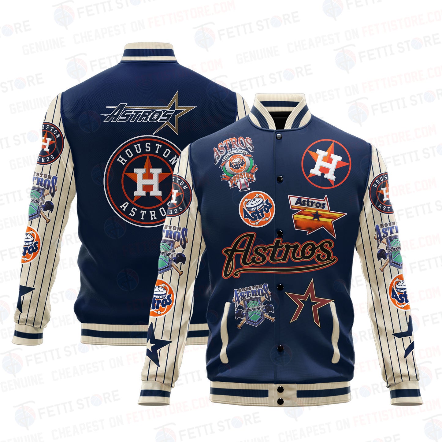 Houston Astros - Major League Baseball AOP Varsity Jacket V6 - All-Over-Printed Jacket