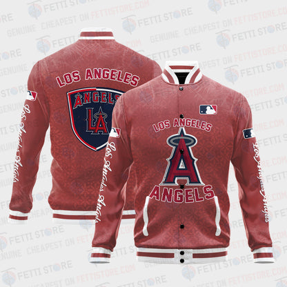 Los Angeles Angels - Major League Baseball AOP Varsity Jacket V8 - All-Over-Printed Jacket