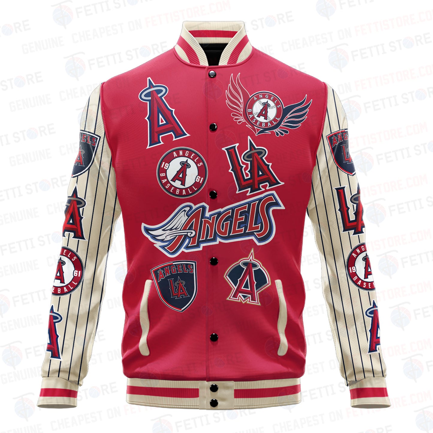 Los Angeles Angels - Major League Baseball AOP Varsity Jacket V6 - All-Over-Printed Jacket