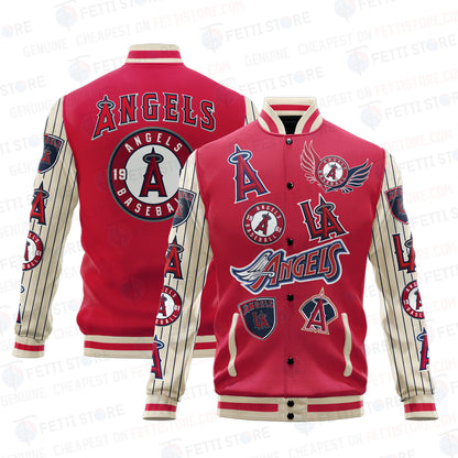 Los Angeles Angels - Major League Baseball AOP Varsity Jacket V6 - All-Over-Printed Jacket