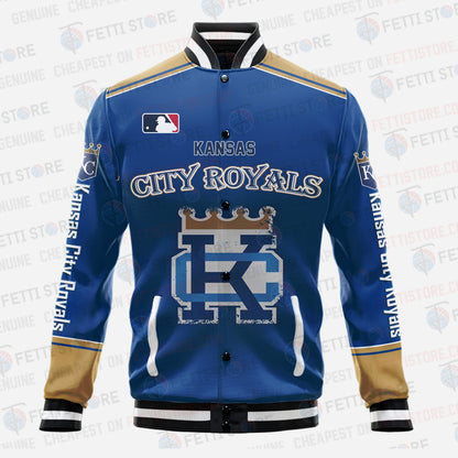 Kansas City Royals - Major League Baseball AOP Varsity Jacket V5 - All-Over-Printed Jacket