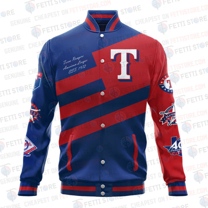 Texas Rangers American League Baseball Varsity Jacket SH1 - All-Over-Printed Jacket