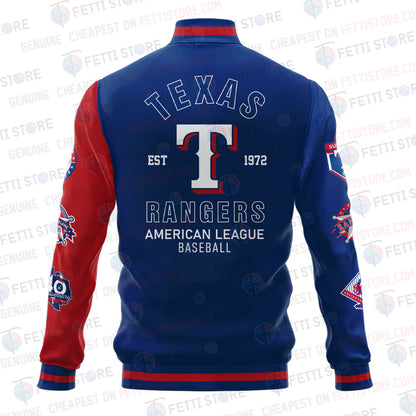 Texas Rangers American League Baseball Varsity Jacket SH1 - All-Over-Printed Jacket