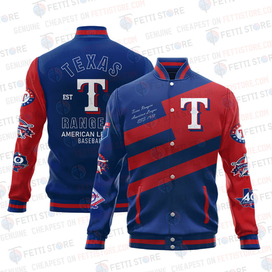 Texas Rangers American League Baseball Varsity Jacket SH1 - All-Over-Printed Jacket
