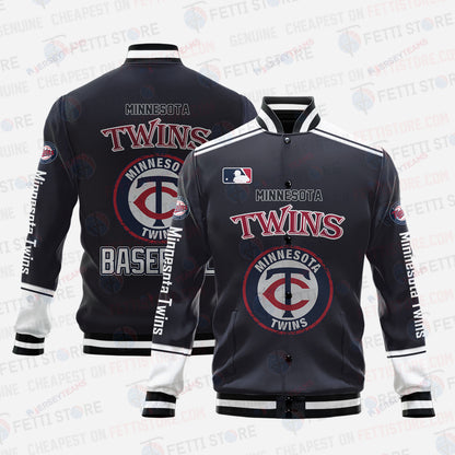 Minnesota Twins - Major League Baseball AOP Varsity Jacket V5 - All-Over-Printed Jacket