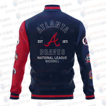 Atlanta Braves American League Baseball Varsity Jacket SH1 - All-Over-Printed Jacket