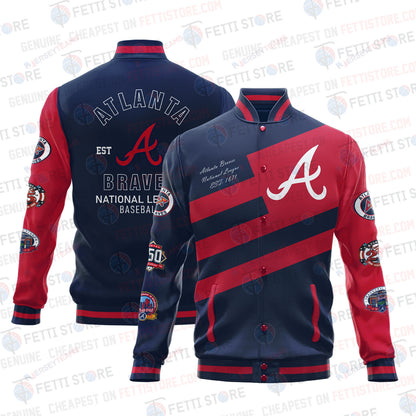 Atlanta Braves American League Baseball Varsity Jacket SH1 - All-Over-Printed Jacket