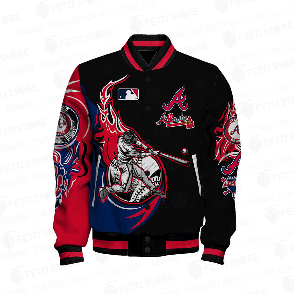 Atlanta Braves Major League Baseball AOP Varsity Jacket - All-Over-Printed Jacket