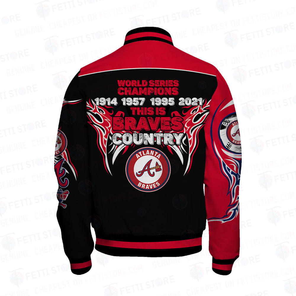 Atlanta Braves Major League Baseball AOP Varsity Jacket - All-Over-Printed Jacket