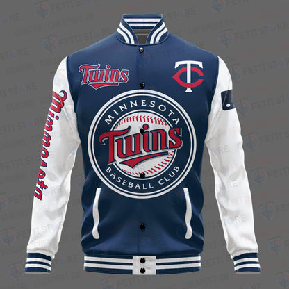 Minnesota Twins Major League Baseball AOP Varsity Jacket STM - All-Over-Printed Jacket