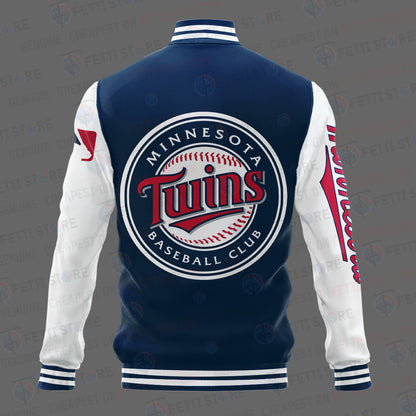 Minnesota Twins Major League Baseball AOP Varsity Jacket STM - All-Over-Printed Jacket