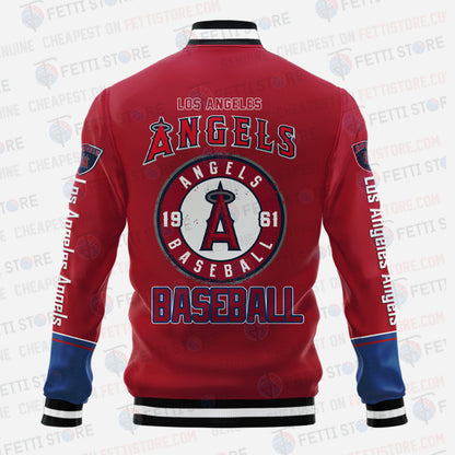 Los Angeles Angels - Major League Baseball AOP Varsity Jacket V5 - All-Over-Printed Jacket