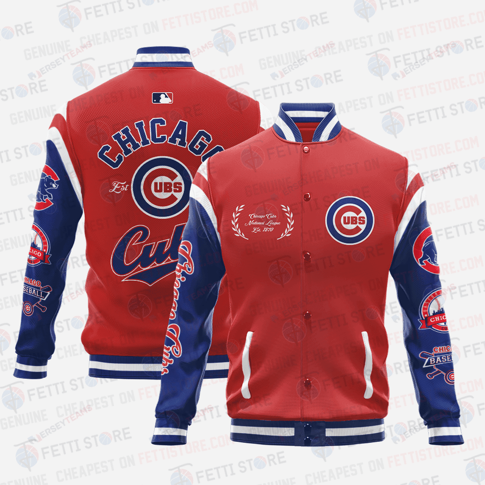 Chicago Cubs Major League Baseball AOP Varsity Jacket SH1 V1 - All-Over-Printed Jacket
