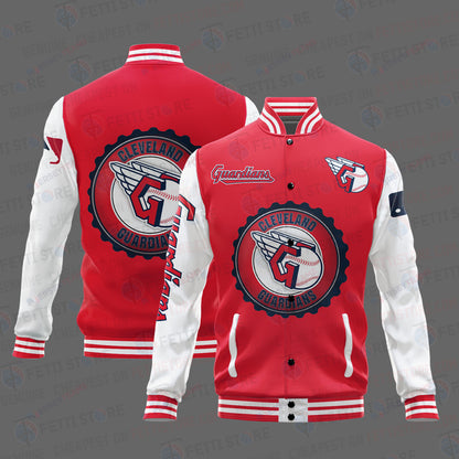 Cleveland Guardians Major League Baseball AOP Varsity Jacket STM - All-Over-Printed Jacket