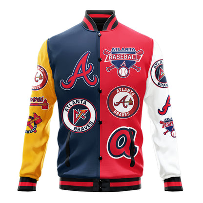 Atlanta Braves Major League Baseball Varsity Jacket STM V3 - All-Over-Printed Jacket