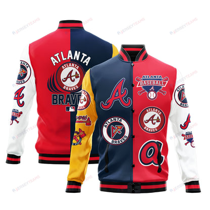 Atlanta Braves Major League Baseball Varsity Jacket STM V3 - All-Over-Printed Jacket