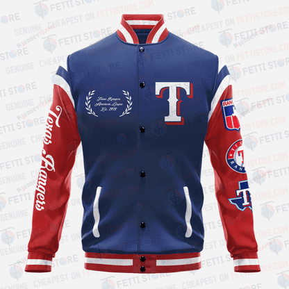 Texas Rangers Major League Baseball AOP Varsity Jacket SH1 V1 - All-Over-Printed Jacket