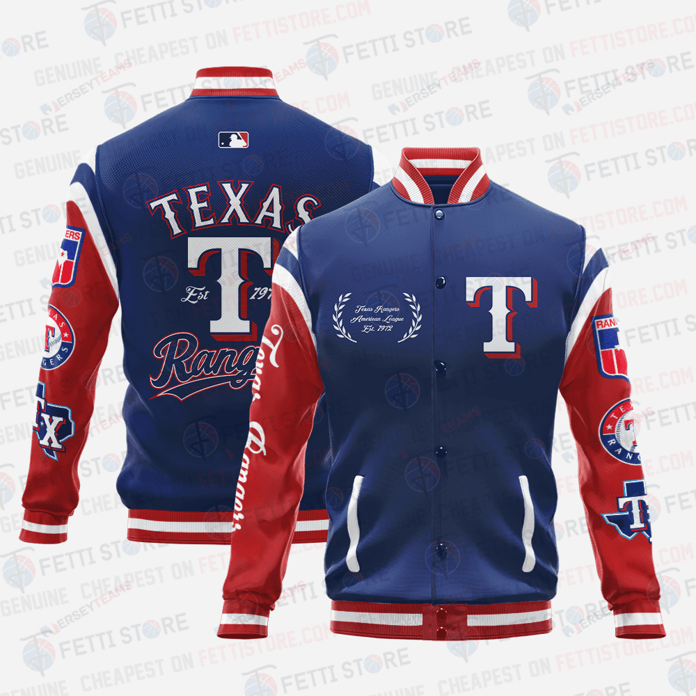Texas Rangers Major League Baseball AOP Varsity Jacket SH1 V1 - All-Over-Printed Jacket