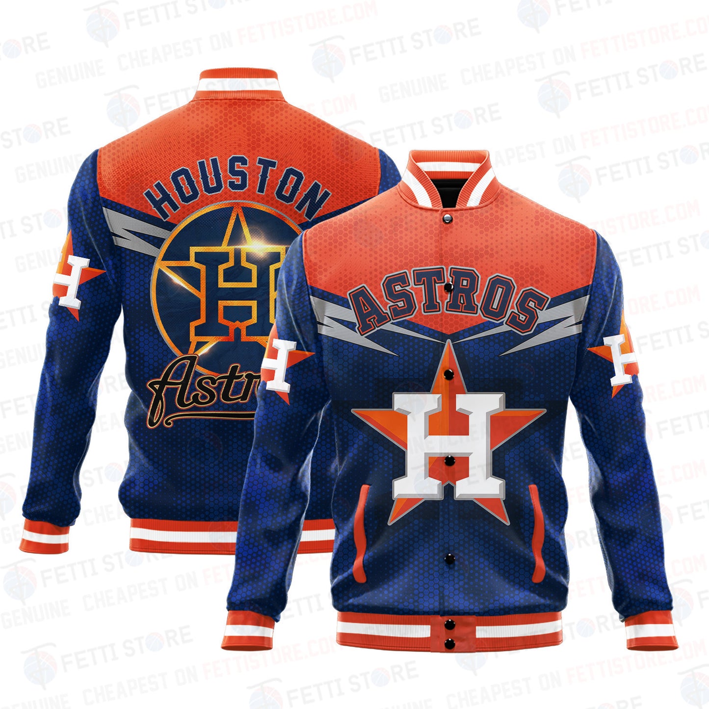 Houston Astros - Major League Baseball AOP Varsity Jacket V7 - All-Over-Printed Jacket