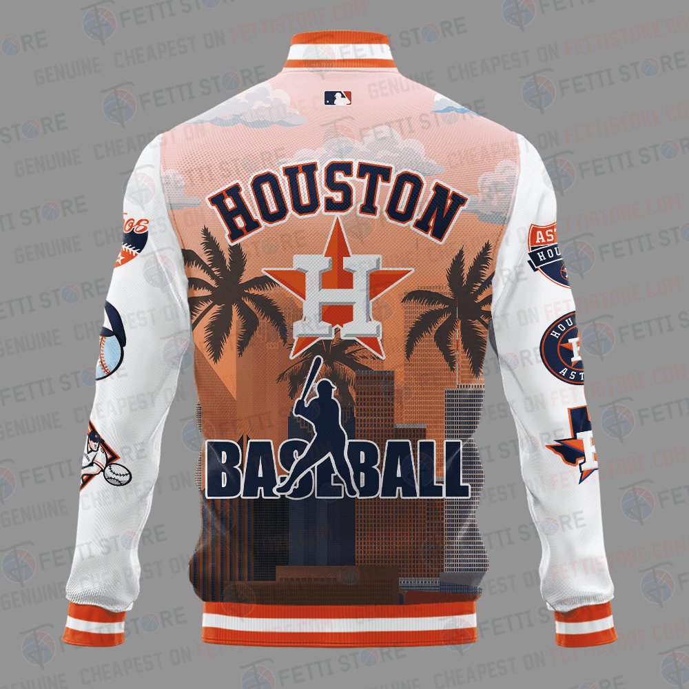 Houston Astros Major League Baseball AOP Varsity Jacket STM - All-Over-Printed Jacket