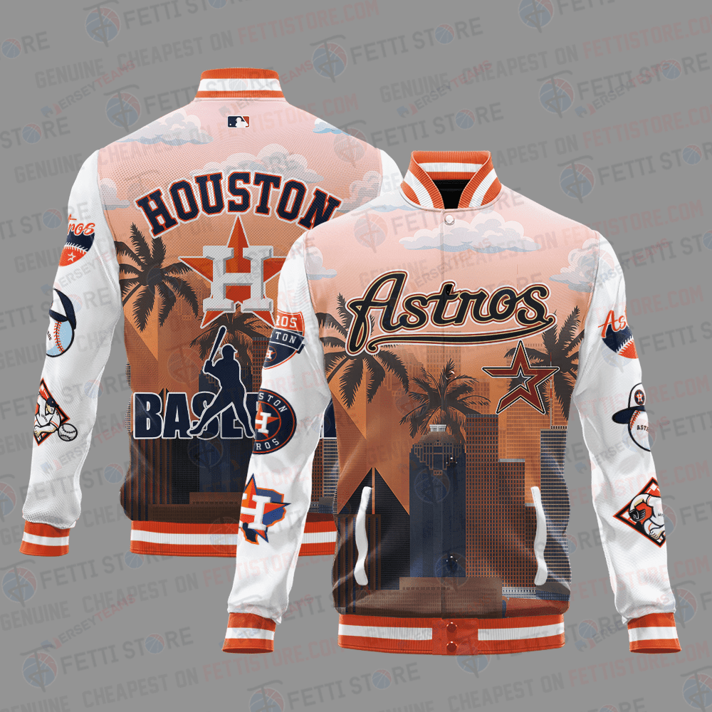 Houston Astros Major League Baseball AOP Varsity Jacket STM - All-Over-Printed Jacket