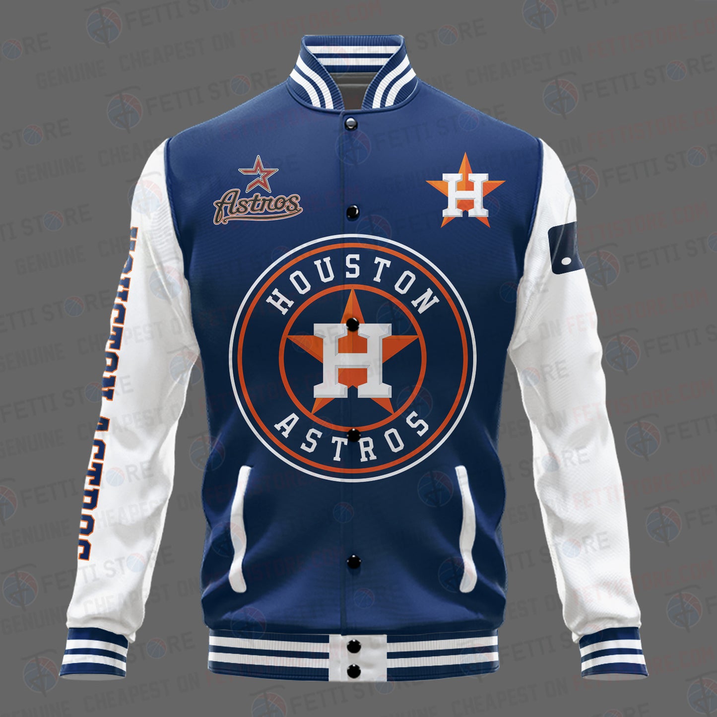 Houston Astros Major League Baseball AOP Varsity Jacket STM - All-Over-Printed Jacket