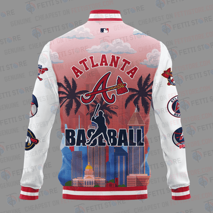 Atlanta Braves Major League Baseball AOP Varsity Jacket STM - All-Over-Printed Jacket