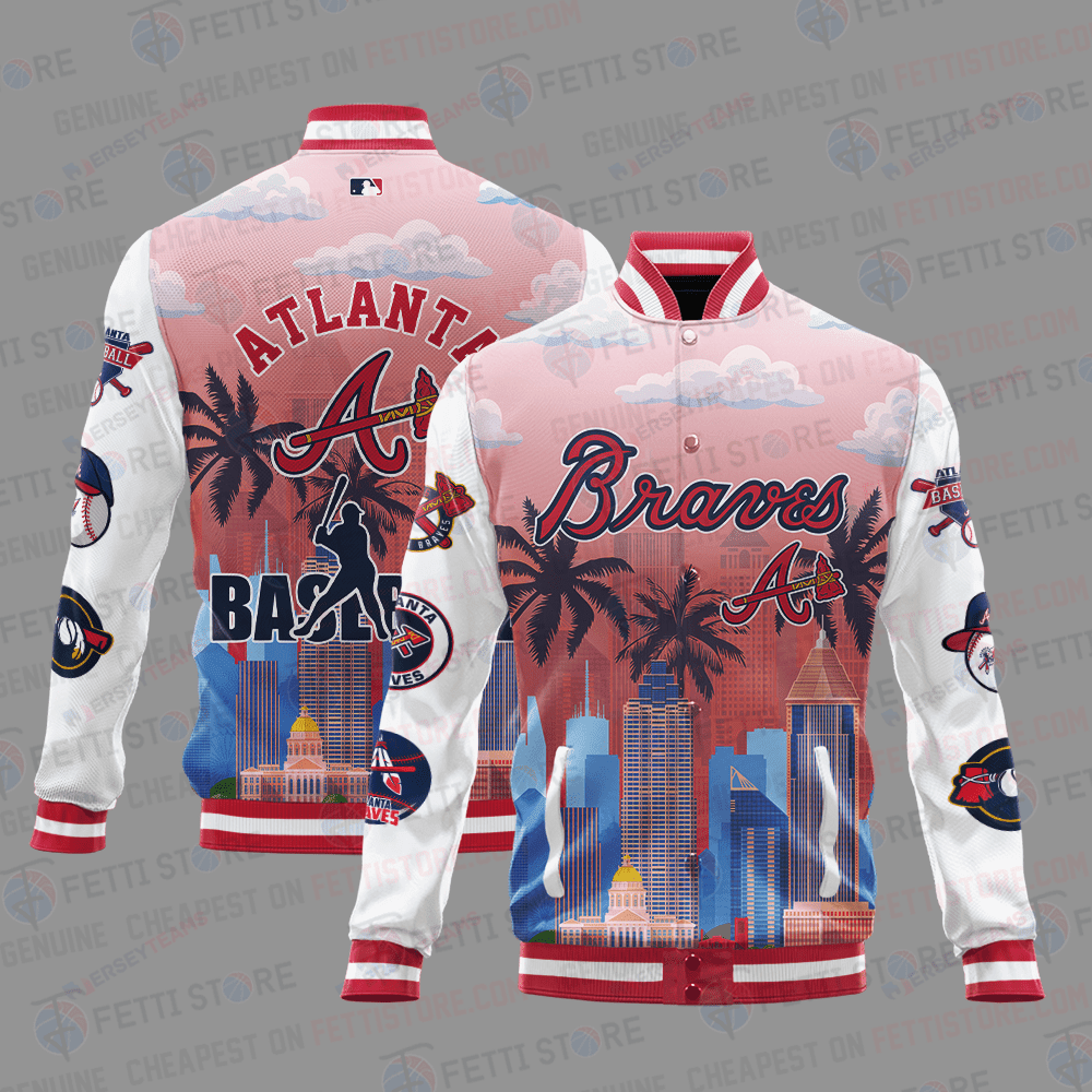 Atlanta Braves Major League Baseball AOP Varsity Jacket STM - All-Over-Printed Jacket