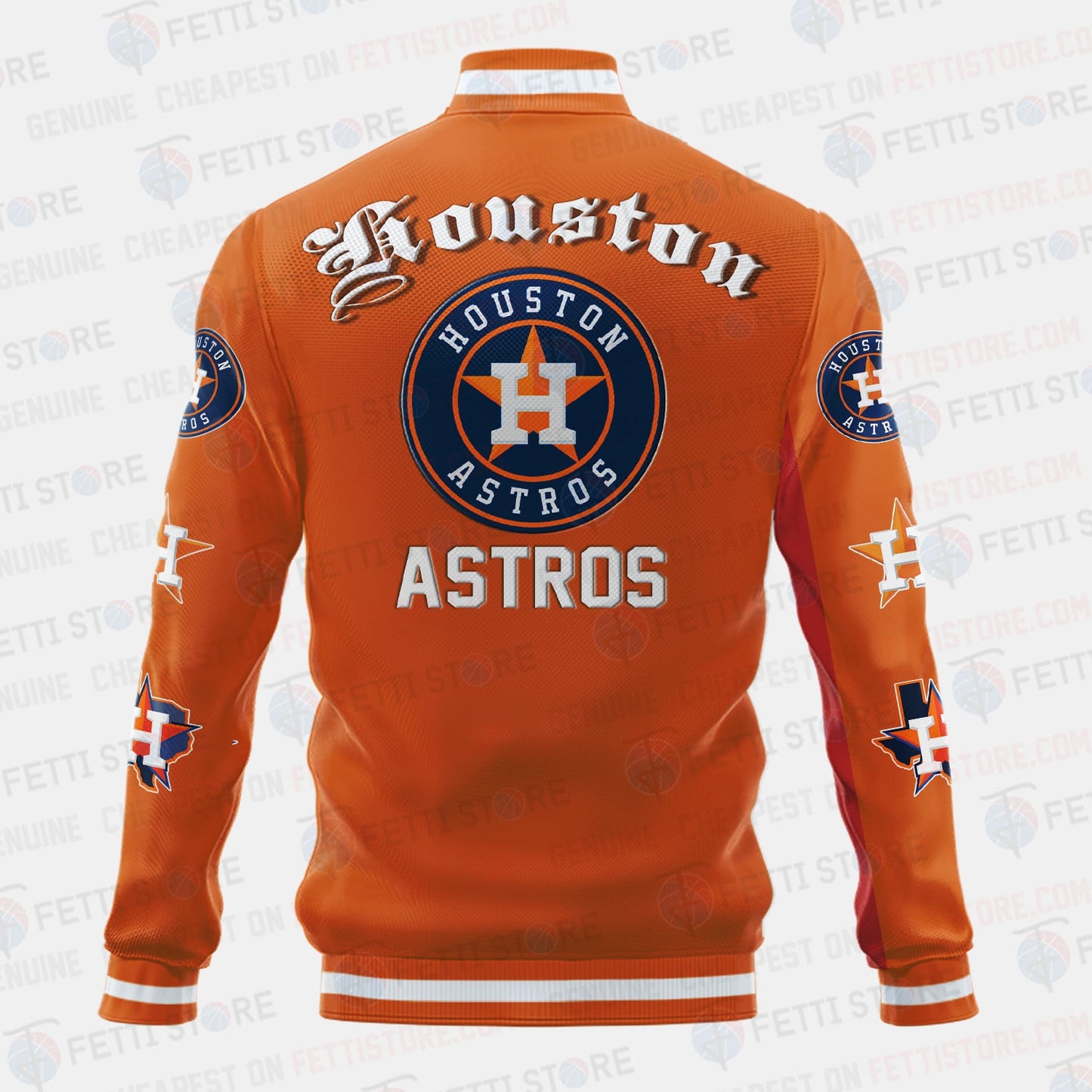 Houston Astros Symbol Vintage Design Varsity Jacket - All-Over-Printed Jacket