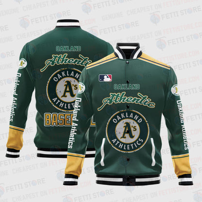 Oakland Athletics - Major League Baseball AOP Varsity Jacket V5 - All-Over-Printed Jacket