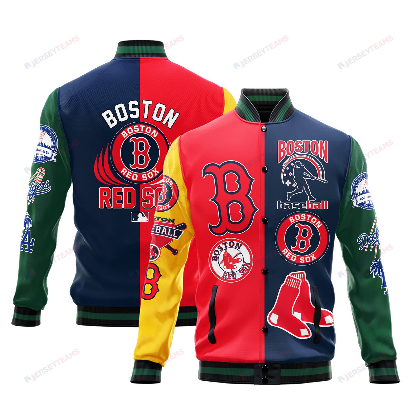 Boston Red Sox Major League Baseball Varsity Jacket STM V3 - All-Over-Printed Jacket