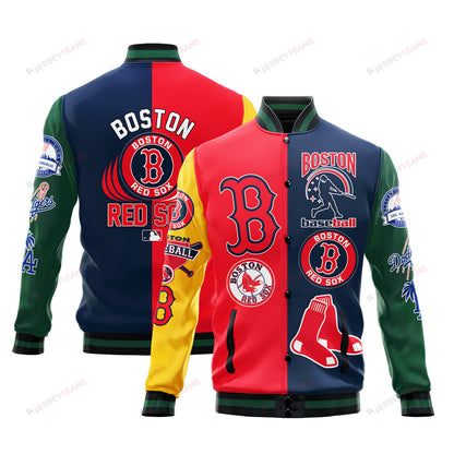 Boston Red Sox Major League Baseball Varsity Jacket STM V3 - All-Over-Printed Jacket