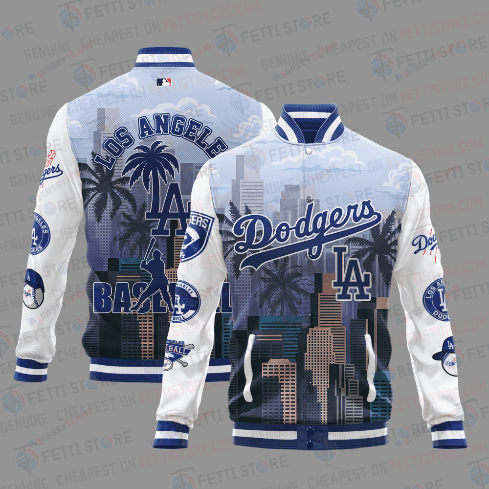 Los Angeles Dodgers Major League Baseball AOP Varsity Jacket STM - All-Over-Printed Jacket