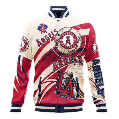 Los Angeles Angels - Major League Baseball AOP Varsity Jacket V9 - All-Over-Printed Jacket