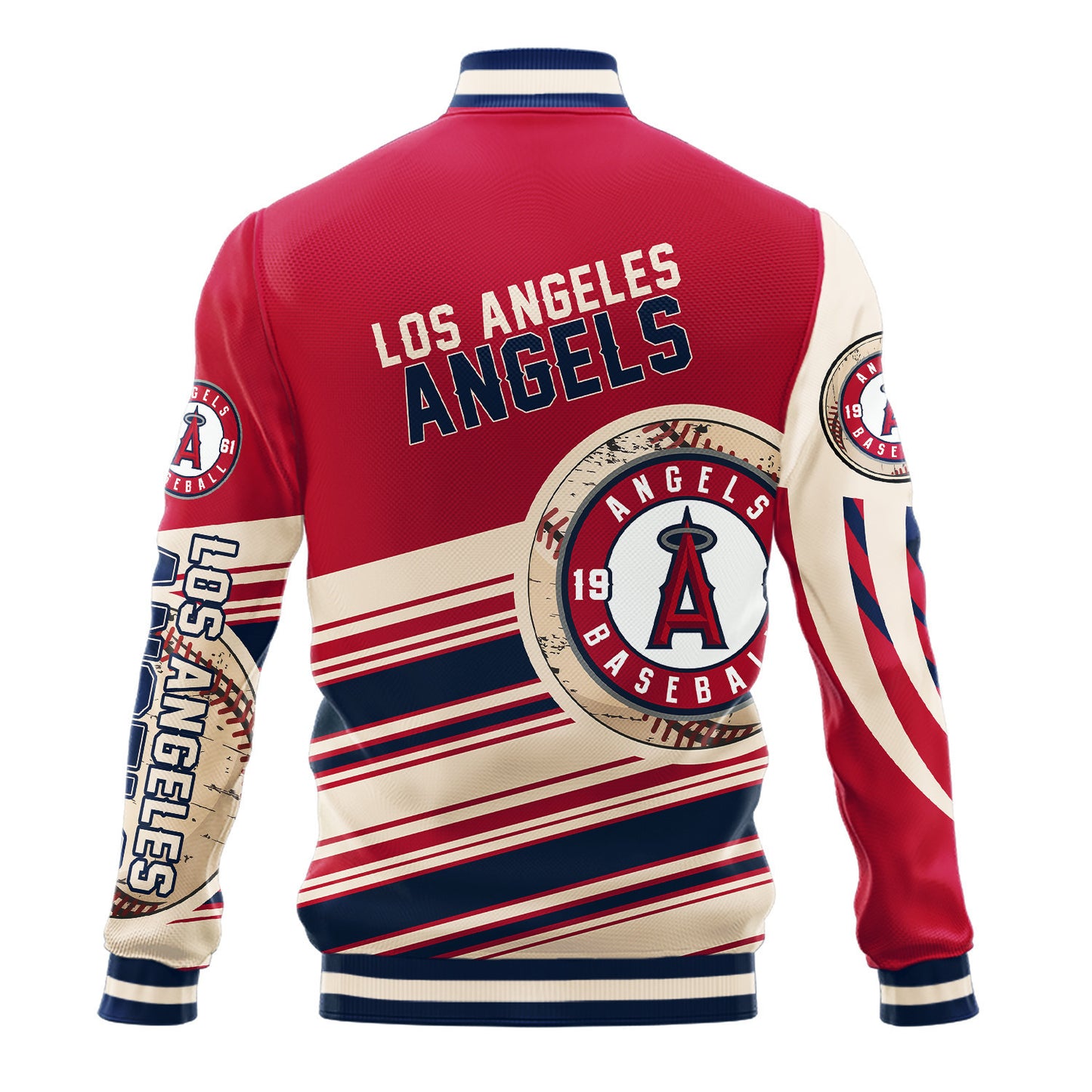 Los Angeles Angels - Major League Baseball AOP Varsity Jacket V9 - All-Over-Printed Jacket